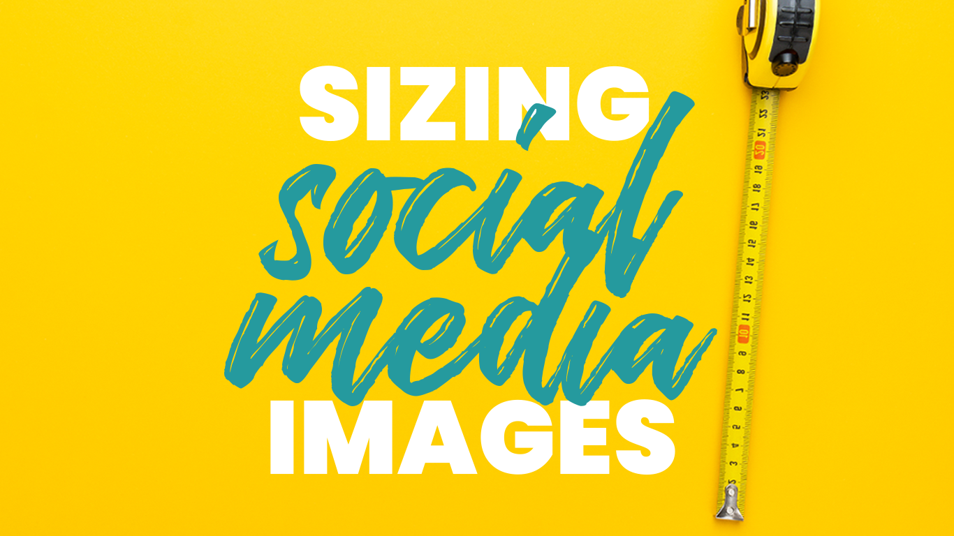 Sizing social media text with a yellow tape measure